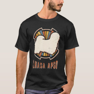 Lhasa Apso Klassieke Retro Dog Love T-shirt