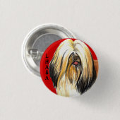 Lhasa Apso-kleurenblok Ronde Button 3,2 Cm (Voorkant /achterkant)