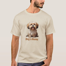 Lhasa Apso kleurensilhouet T-shirt