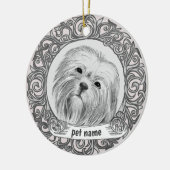Lhasa Apso Loving Memory-sieraad Keramisch Ornament (Links)