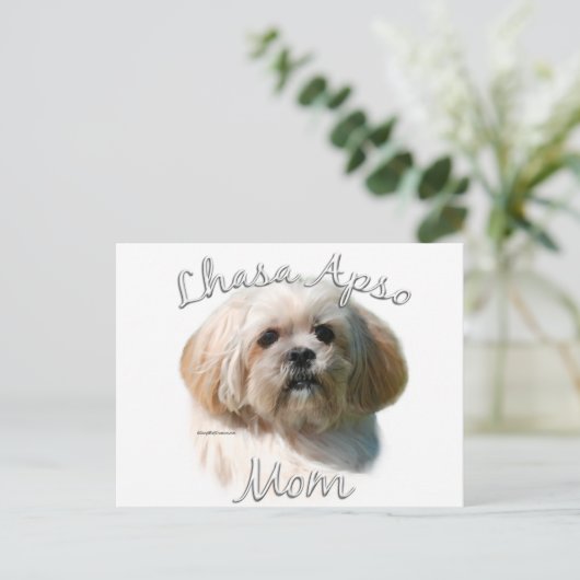 Lhasa Apso mam 2 Briefkaart (Staand voorkant)