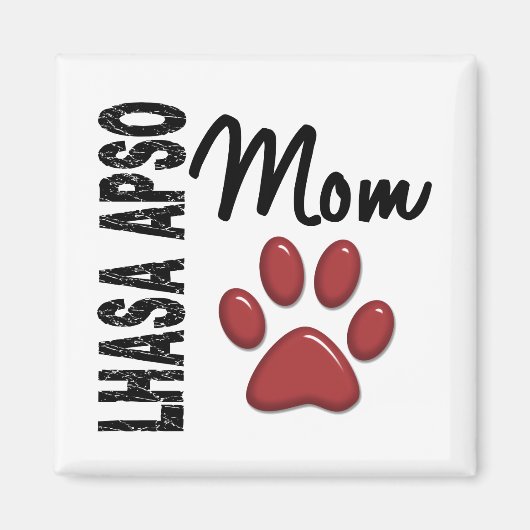 Lhasa Apso mam 2 Magneet (Voorkant)