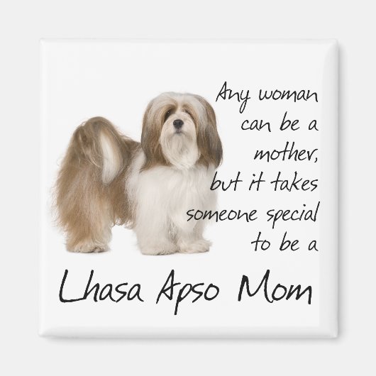 Lhasa Apso mam magneet (Voorkant)