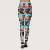 Lhasa Apso met Hartrozen Valentijnsdag Leggings (Achterkant)