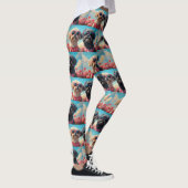 Lhasa Apso met Hartrozen Valentijnsdag Leggings (Rechts)