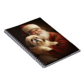 Lhasa Apso met Kerstman Feestelijke Kerst Notitieboek (Rechterzijde)