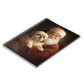 Lhasa Apso met Kerstman Feestelijke Kerst Notitieboek (Linkerzijde)