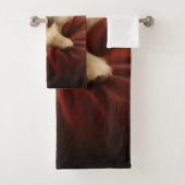 Lhasa Apso met kerstman Feestelijke Kerstmis Bad Handdoek (Insitu)