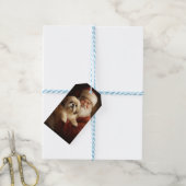 Lhasa Apso met Kerstman Feestelijke Kerstmis Cadeaulabel (Met Touw)
