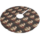 Lhasa Apso met kerstman Feestelijke Kerstmis Kerstboom Rok (Gekanteld)