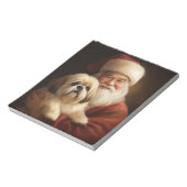 Lhasa Apso met Kerstman Feestelijke Kerstmis Notitieblok (Linkerzijde)