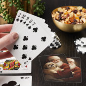 Lhasa Apso met kerstman Festieve Kerst Pokerkaarten (Insitu)