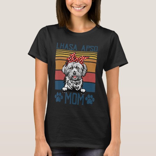 Lhasa Apso Moeder Hond Mama Moederdag 1 T-shirt (Voorkant)