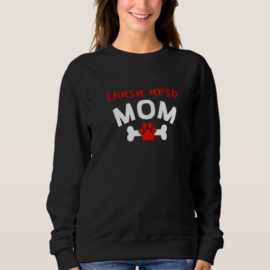 Lhasa Apso Moeder Langharige Lhasa Hond Hondenras Trui (Voorkant)