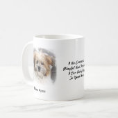 Lhasa Apso-Mok - met twee afbeeldingen en een moti Koffiemok (Voorkant links)