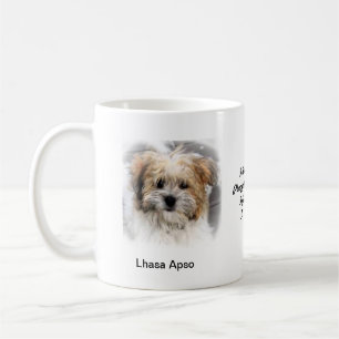 Lhasa Apso-Mok - met twee afbeeldingen en een moti Koffiemok
