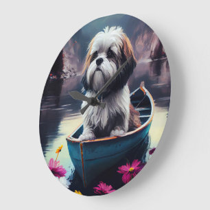 Lhasa Apso op een peddel: Een landschappelijk avon Grote Klok