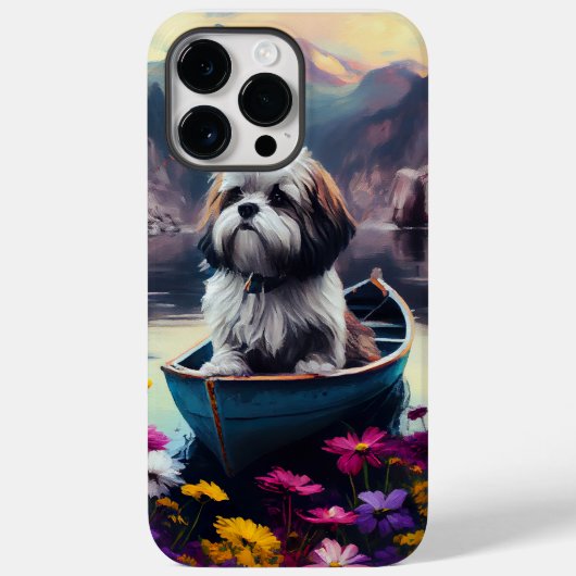 Lhasa Apso op een peddel: Een Schilderachtig avont Case-Mate iPhone Case (Achterkant)