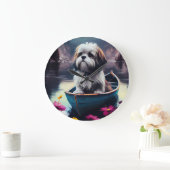 Lhasa Apso op een peddel: Een Schilderachtig avont Grote Klok (Huis)