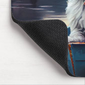 Lhasa Apso op een peddel: Een Schilderachtig avont Muismat (Hoek)