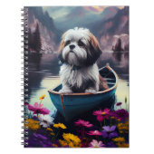 Lhasa Apso op een peddel: Een Schilderachtig avont Notitieboek (Voorkant)
