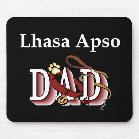 Lhasa Apso Papa Gifts Muismat (Voorkant)