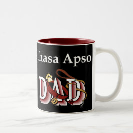 Lhasa Apso Papa Gifts Tweekleurige Koffiemok