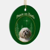 Lhasa Apso Peace Keramisch Ornament (Rechts)