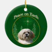 Lhasa Apso Peace Keramisch Ornament (Achterkant)