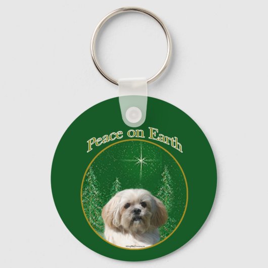 Lhasa Apso Peace Sleutelhanger (Voorkant)
