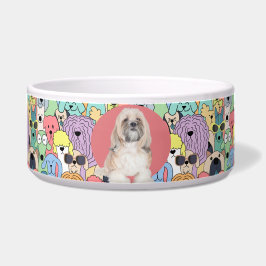 Lhasa Apso Persoonlijke foto en naam Dog Bowl Voerbakje