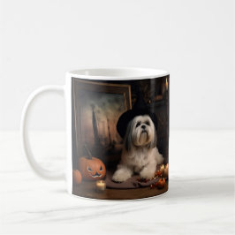 Lhasa Apso Pompoenen Halloween Griezelen Koffiemok