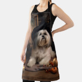 Lhasa Apso Pompoenen Halloween Griezelen Schort (Insitu)