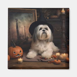 Lhasa Apso Pompoenen Halloween Griezels Magneet