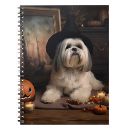 Lhasa Apso Pompoenen Halloween Griezels Notitieboek