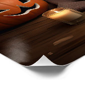 Lhasa Apso Pompoenen Halloween Griezels Perfect Poster (Hoek)