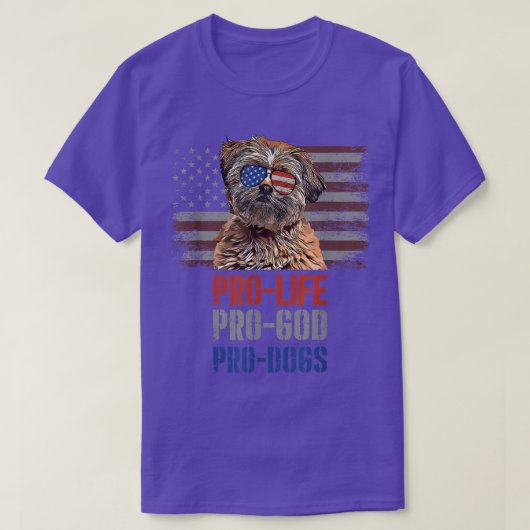 Lhasa Apso Pro Life Pro God Pro Honden T-shirt (Design voorkant)