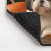 Lhasa Apso Puppy Herfst Verrukking Pompoen Muismat (Hoek)