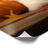 Lhasa Apso Puppy Herfst Verrukking Pompoen Perfect Poster (Hoek)