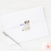Lhasa Apso Puppy Hond Sticker / Label (Envelop)