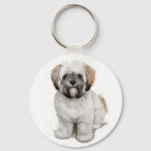 Lhasa apso Puppy keyring Sleutelhanger (Voorkant)
