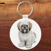 Lhasa apso Puppy keyring Sleutelhanger (Voorkant)