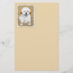 Lhasa Apso Puppy Painting - Cute Original Dog Art Briefpapier