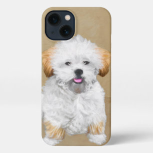 Lhasa Apso Puppy Painting - Cute Original Dog Art iPhone 13 Hoesje