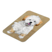 Lhasa Apso Puppy Painting - Cute Original Dog Art Magneet (Linkerzijde)