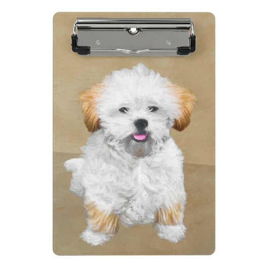 Lhasa Apso Puppy Painting - Cute Original Dog Art Mini Klembord (Voorkant)