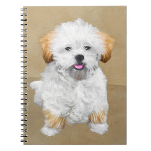 Lhasa Apso Puppy Painting - Cute Original Dog Art Notitieboek