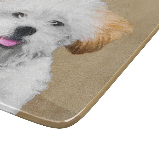 Lhasa Apso Puppy Painting - Cute Original Dog Art Snijplank (Hoek)