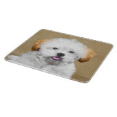 Lhasa Apso Puppy Painting - Cute Original Dog Art Snijplank (Hoek)