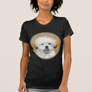 Lhasa Apso Puppy Painting - Cute Original Dog Art T-shirt